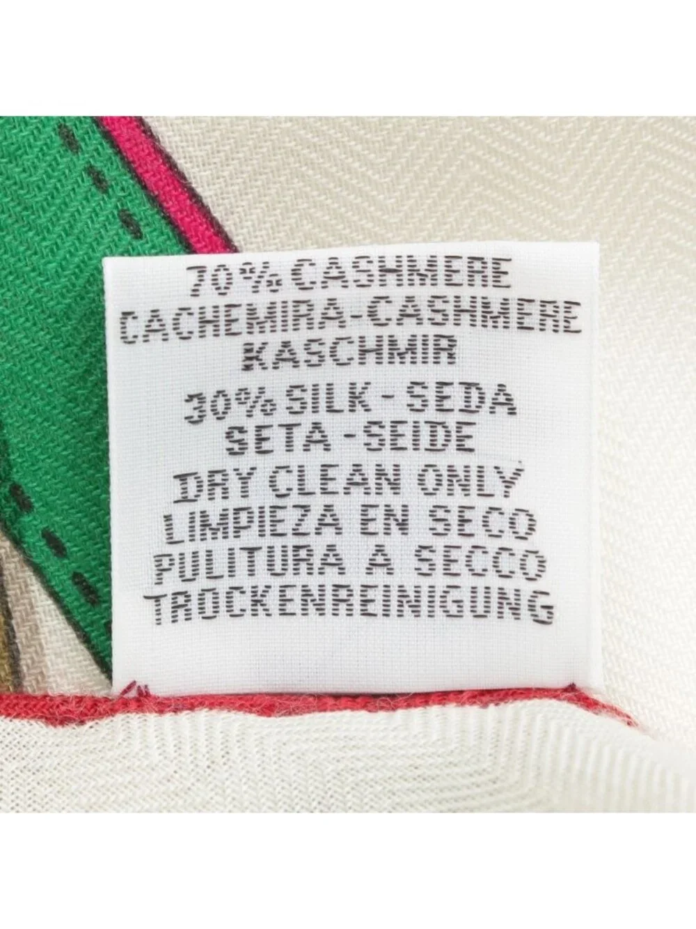 Hermes Triangle Jean la Promenade du Matin Morning Walk Cashmere Silk Scarf - Picture 9 of 10